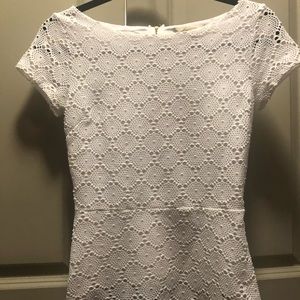 White peplum blouse